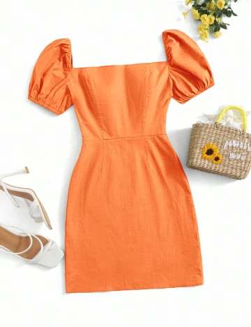 Rochie scurta SHEIN, portocaliu Portocaliu