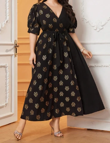 Rochie lunga SHEIN CURVE, negru Negru