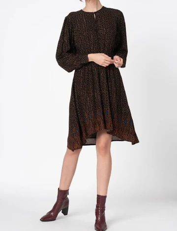Rochie scurta Desigual, negru/maro Negru