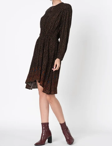 Rochie scurta Desigual, negru/maro Negru