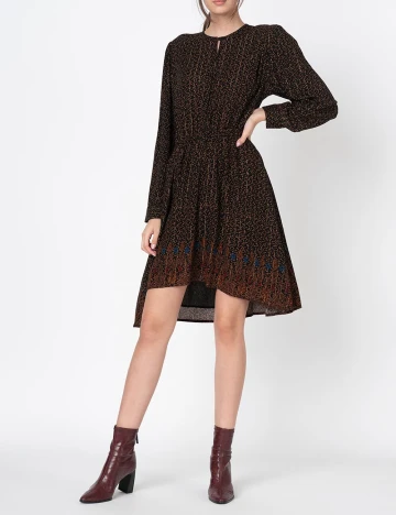 Rochie scurta Desigual, negru/maro Negru