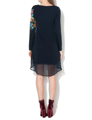 Rochie scurta Desigual, bleumarin Albastru