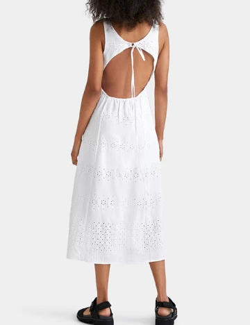 Rochie medie Desigual, alb Alb
