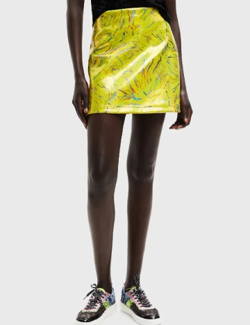 Fusta Desigual, galben Galben
