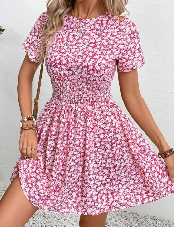 Rochie scurta SHEIN, roz Roz