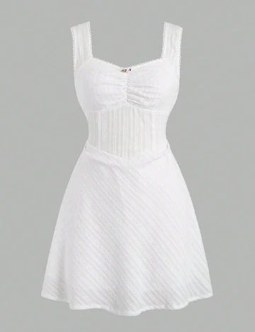 Rochie scurta SHEIN, alb Alb
