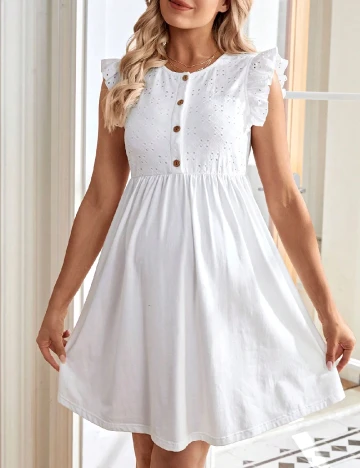Rochie scurta SHEIN Maternity, alb Alb