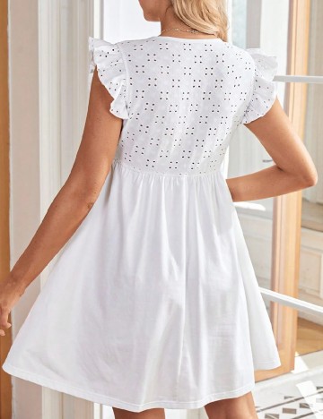 Rochie scurta SHEIN Maternity, alb