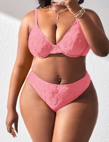 Costum de baie SHEIN CURVE, roz Roz