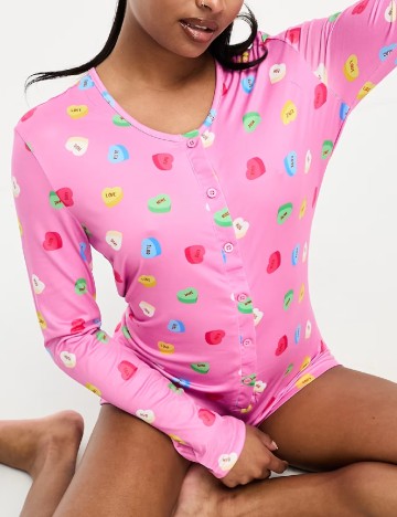 
						Pijama Loungeable, roz