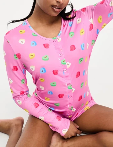 Pijama Loungeable, roz Roz