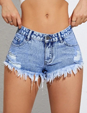 Pantaloni scurti SHEIN, albastru Albastru
