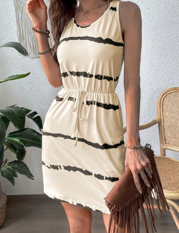 Rochie scurta SHEIN, crem