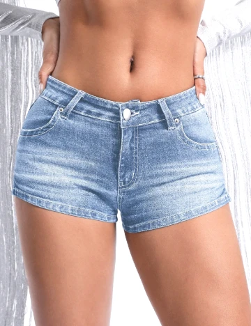 Pantaloni scurti SHEIN, albastru Albastru