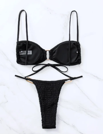 Costum de baie SHEIN, negru Negru
