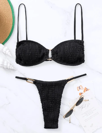 Costum de baie SHEIN, negru Negru