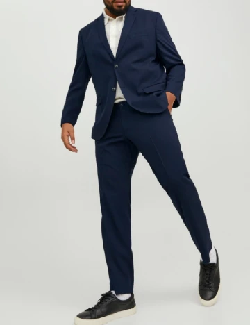 Pantaloni Jack&Jones Plus Size Men, bleumarin inchis