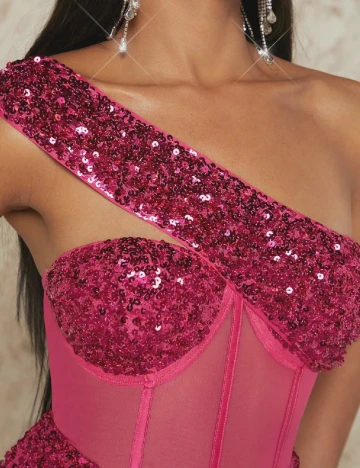 Rochie scurta SHEIN, roz Roz