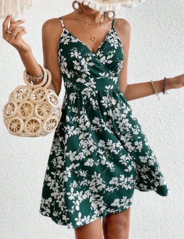 Rochie scurta SHEIN, verde Verde