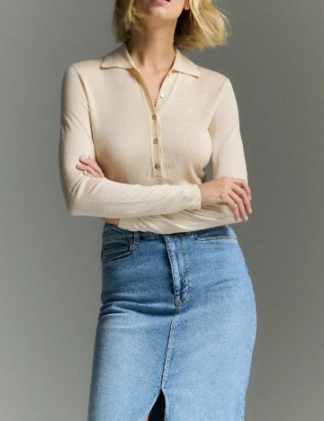 Bluza Reserved, crem Crem