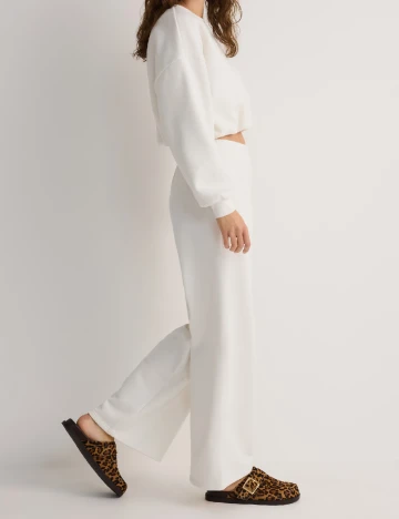 Pantaloni Reserved, alb Alb
