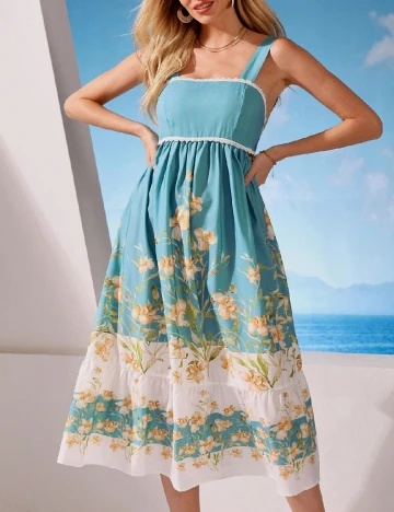 Rochie medie SHEIN, turcoaz Albastru