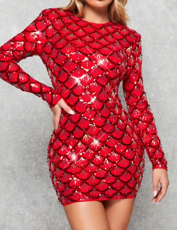 Rochie scurta SHEIN, rosu Rosu