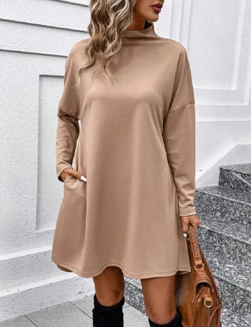Rochie scurta SHEIN, maro Maro