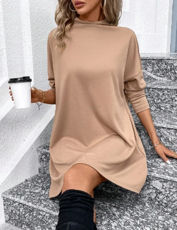 Rochie scurta SHEIN, maro Maro