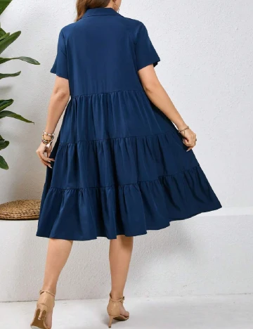 Rochie medie SHEIN CURVE, bleumarin Albastru