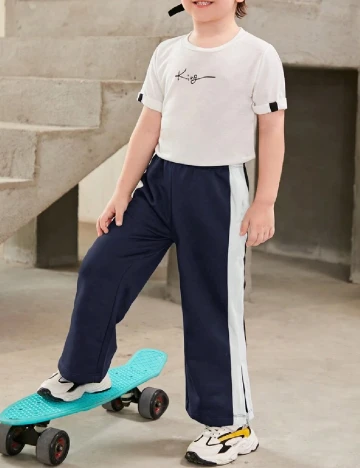 Pantaloni Shein Kids, bleumarin Albastru