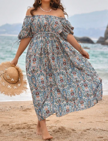 Rochie lunga SHEIN CURVE, mix culori Mix culori