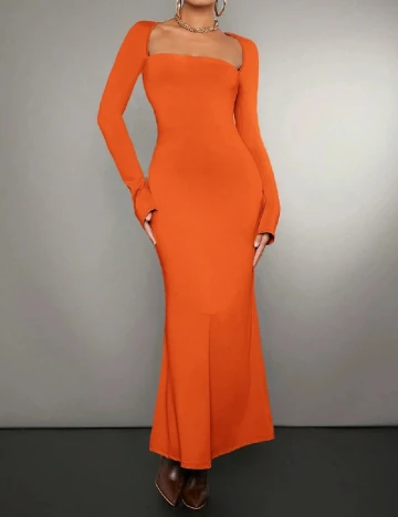 Rochie lunga SHEIN, portocaliu Portocaliu