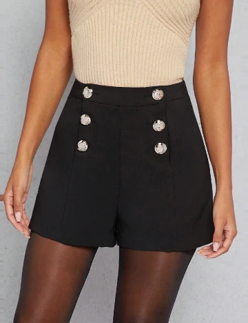 Pantaloni scurti SHEIN, negru Negru