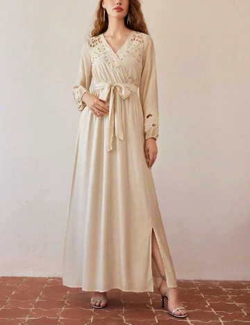 Rochie lunga MOTF, crem Crem