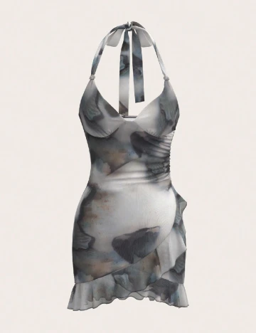 Rochie scurta SHEIN, gri Gri