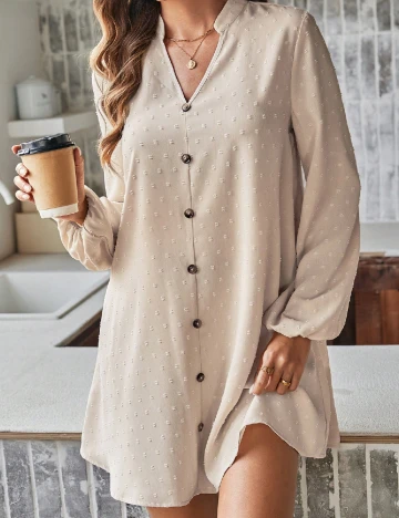 Rochie scurta SHEIN, crem Crem