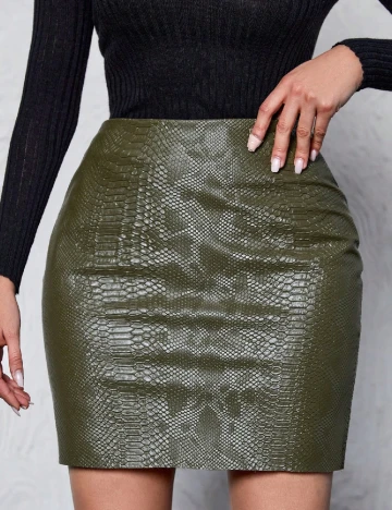 Fusta SHEIN, verde Verde