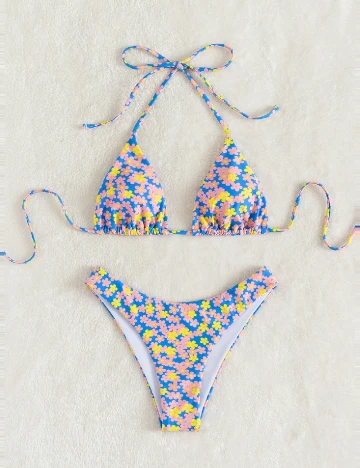 Costum de baie SHEIN, floral print