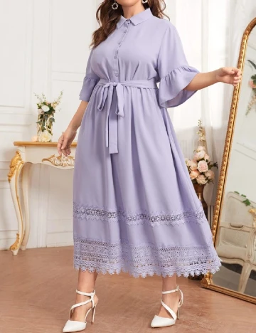 Rochie lunga SHEIN CURVE, lila Mov