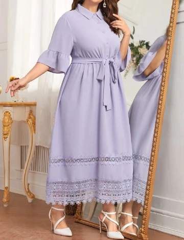 Rochie lunga SHEIN CURVE, lila Mov