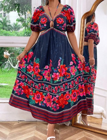 
						Rochie lunga SHEIN CURVE, mix culori