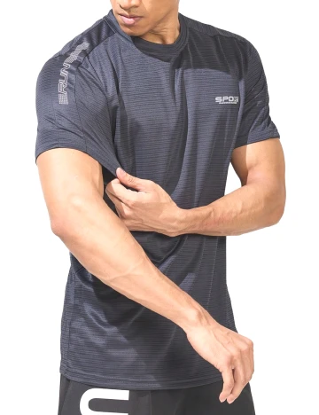 Tricou SHEIN, gri/alb Gri