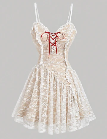 Rochie scurta SHEIN, mix culori Crem