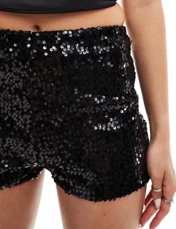 Pantaloni scurti ASOS, negru Negru