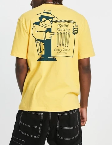 Tricou Coney Island Picnic, galben Galben