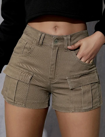 Pantaloni scurti SHEIN, maro Maro