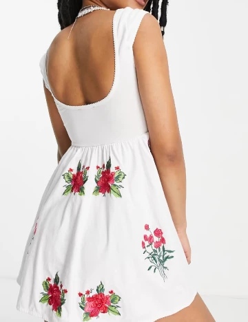 Rochie scurta ASOS, alb Alb