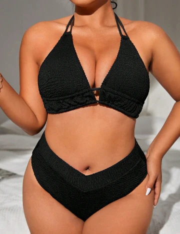 Costum de baie SHEIN CURVE, negru Negru