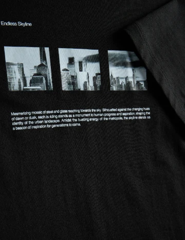 Tricou Reserved, negru Negru